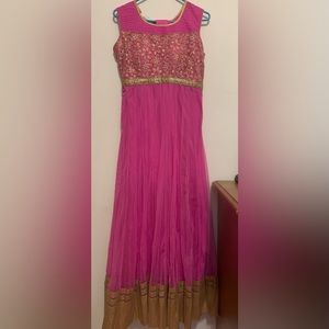 Pink and Gold Salwar Kameez